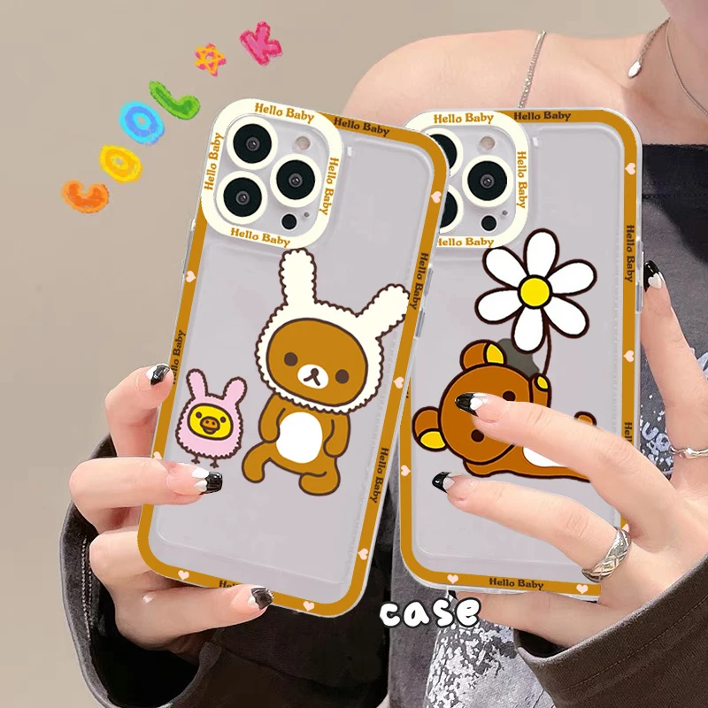 

R-Rilakkumas Phone Case for iPhone 11 12 13 Mini Pro Max 14 Pro Max Case shell
