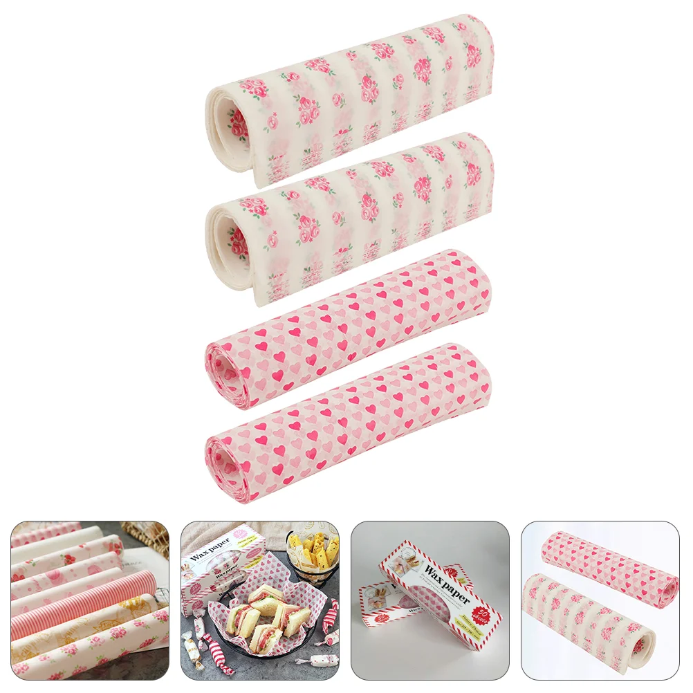 

200Pcs Wrapping Paper Greaseproof Wax Paper Wrapper Cake Liner