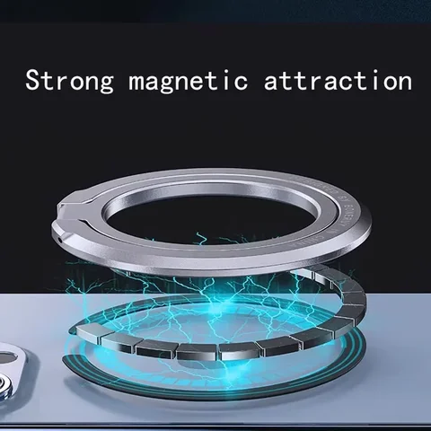 Магнитный держатель для телефона, подставка, магнитная розетка для кольца на палец, портативная беспроводная зарядка для IPhone 16 15 14 Pro/Max, кронштейн для мобильного телефона