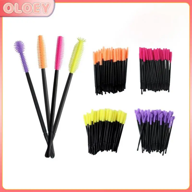 

50PCS Disposable Micro Eyelash Brushes Color Spiral Eyelash Eyebrow Comb Mascara Wands Applicator Eye Lash Brush Extension Tool