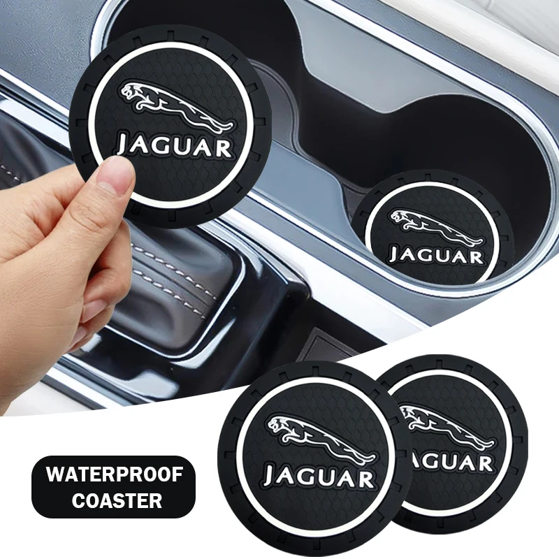 

Car Decor Coaster Water Cup Bottle Holder Mat Anti-Slip Pad for Jaguar F-TYPE F-PACE E-PACE I-PACE XF XE XJ X-Type Accessories