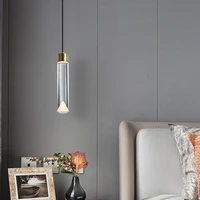 nordic minimalist light luxury crystal style modern personality bedroom dining room study bedside copper g4 small chandelier