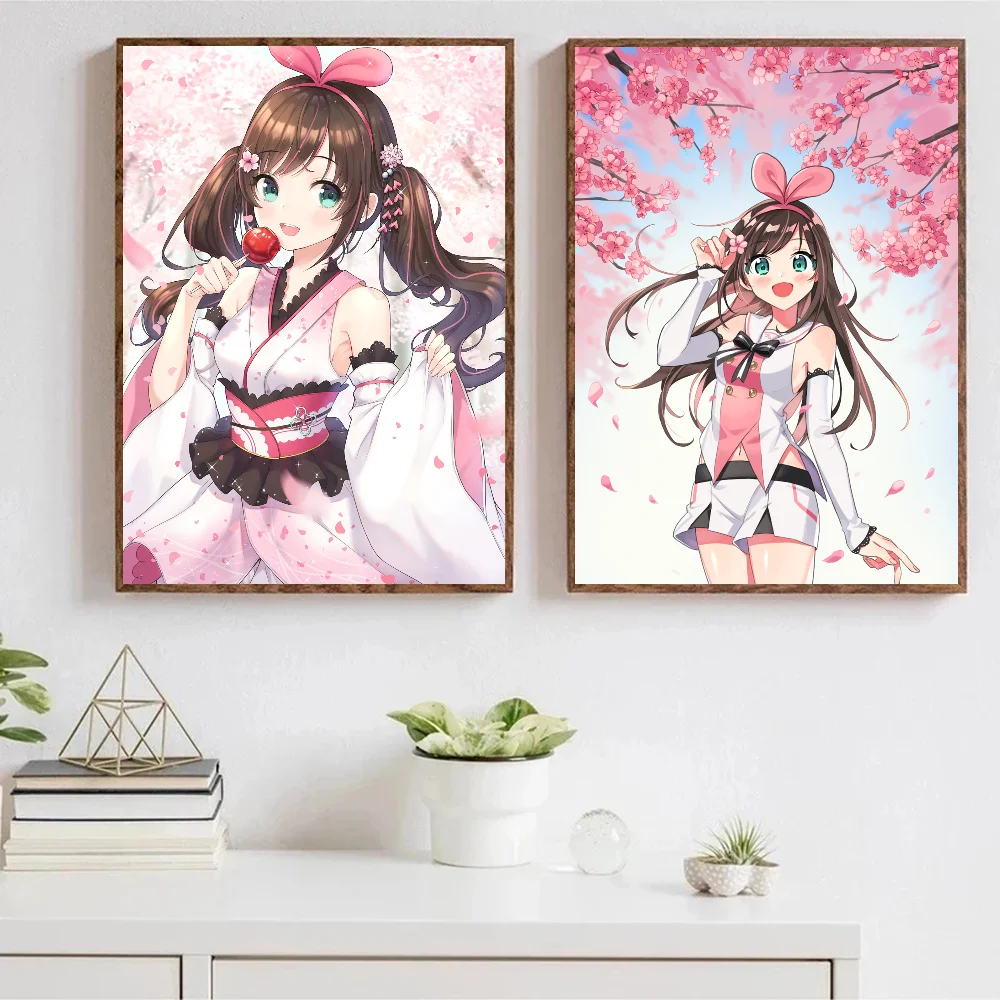 First Virtual Anchor Kizuna AI Poster Stickers Art Wall Murals Decor Game Room Gifts HD Painting