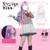 anime engage kiss kisara cosplay costume school uniform suit engage kiss cosplay kisara dress lovely top skirt bowtie outfit