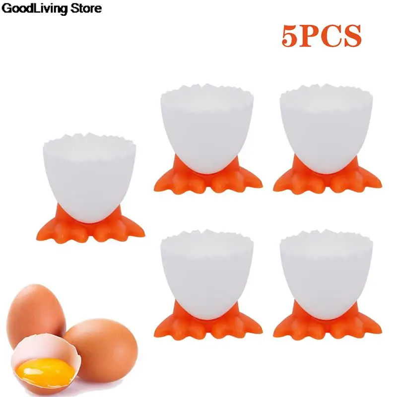 5PCS Egg Holder Creative Cute Egg Cup Holder Egg Opener Separator Boiled Stand for Eggs Container Kitchen Tools Gadgets