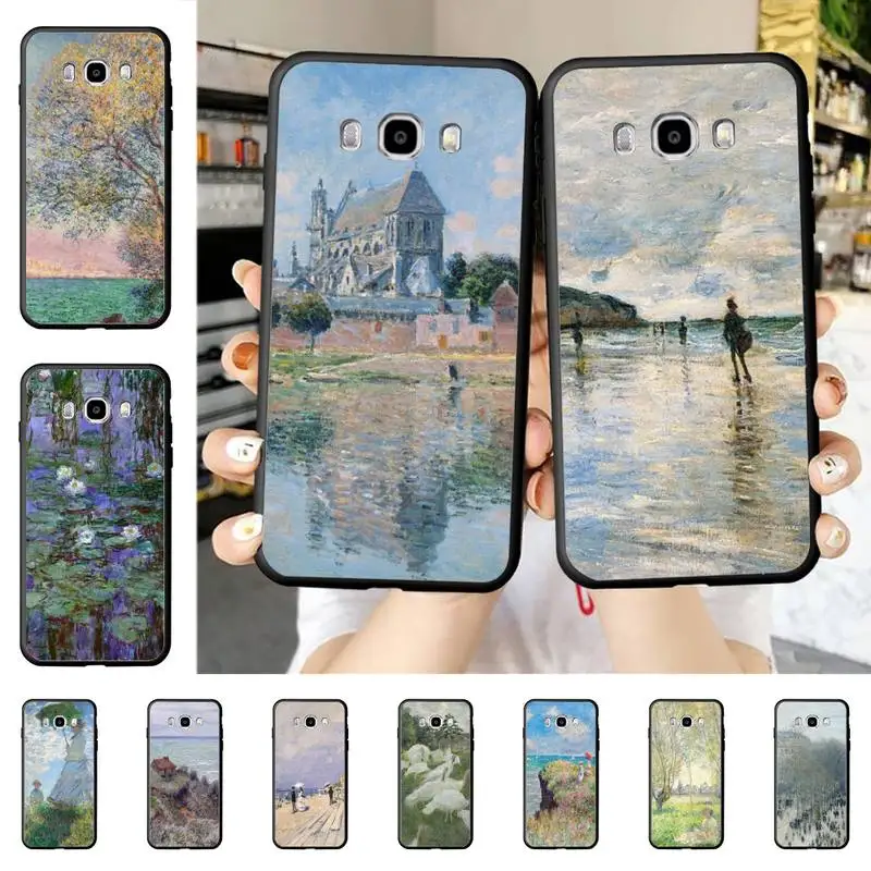 

Claude Monet Impressionism Painter Pattern Phone Case for Samsung J 2 3 4 5 6 7 8 prime plus 2018 2017 2016 core