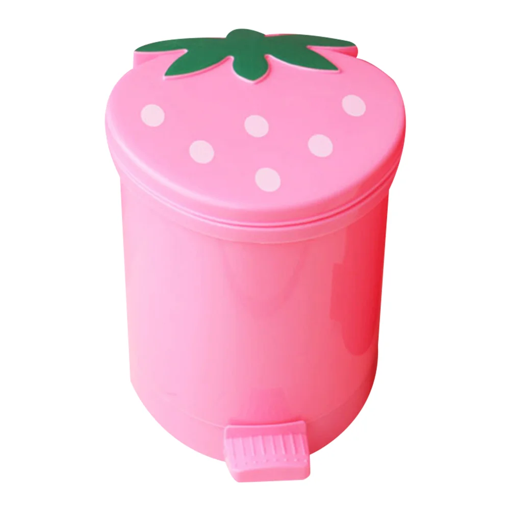 

Desktop Trash Can Kitchen Garbage Waste Paper Container Car Lid Props Pp Office Kids Mini Toys