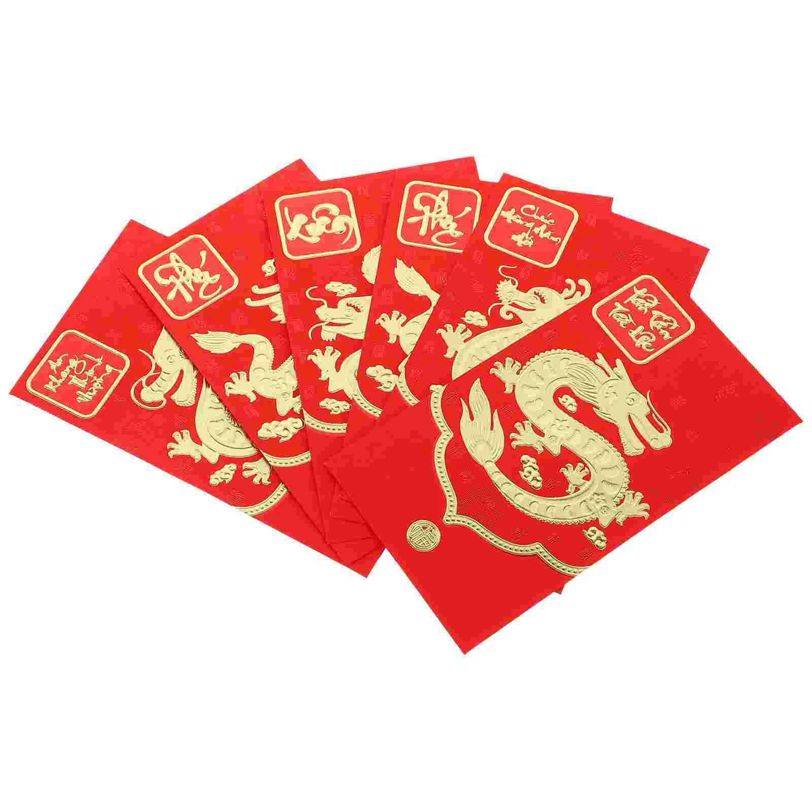

New Year Red Paper Envelope Envelopes Festival Packets Chinese Lunar Gift Gifts Money Pouches