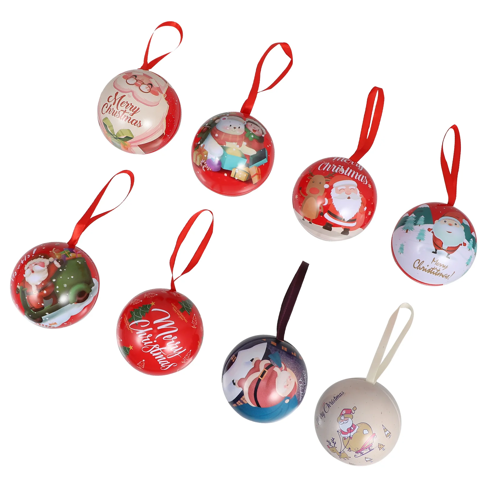 

Candy Christmas Box Container Small Boxes Tree Iron Pendantpresent Storage Decorative Cancraft Festival Favor Party Giftsballs