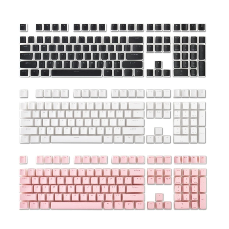 

Two-Color RGB Translucent Keycaps PBT XDA Height Pudding OEM Keycap 108 Keys For Cherry Mx Switches Mechanical Keyboard