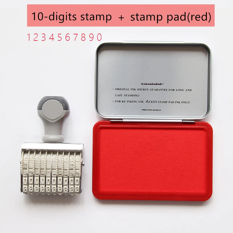 Портативный штамп 10 цифровые числа номер телефона/дата цена для магазина