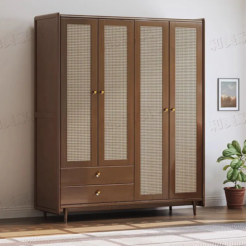 Полноразмерный скандинавский гардероб рубашки для спальни черная полка