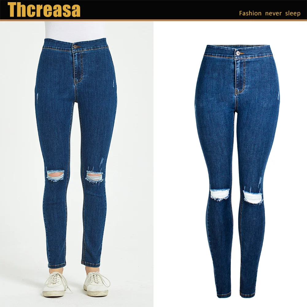 

Женские брюки-карандаш, эластичные облегающие тонкие повседневные леггинсы с дырками, новинка 2023