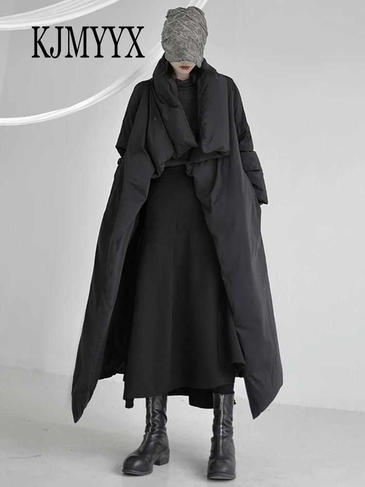 KJMYYX Brand Slim Women's Winter Jackets 2023 Fashion Thickening Warm Long Parka Female Black Wine Red Coats