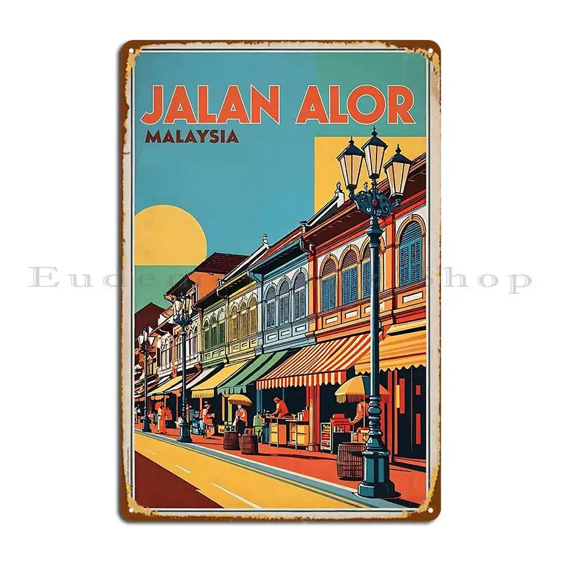 Они Альор Малайзия Винтаж Путешествия Туризм Металлические Вывески Украшение