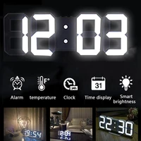 towayer 3d large led digital wall clock date time celsius nightlight display table desktop clocks alarm clock from living room