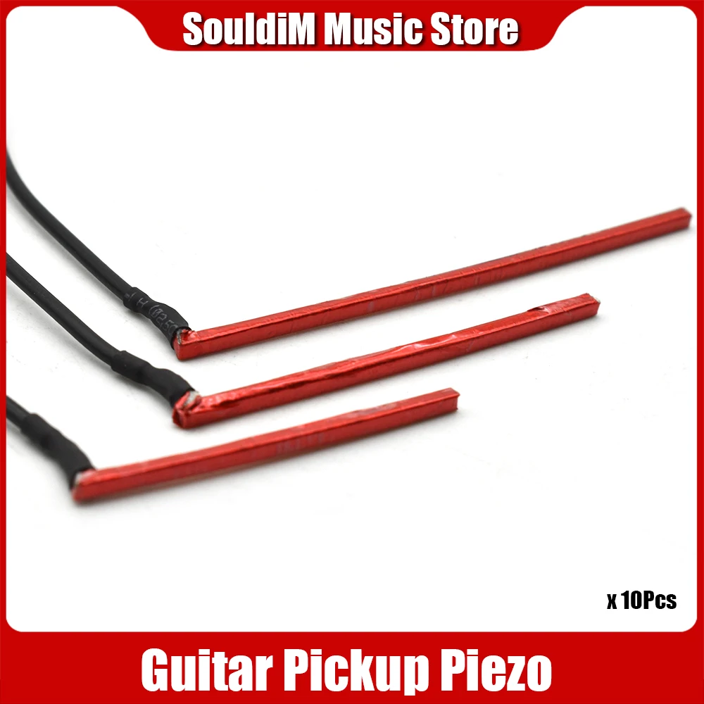 

10pcs Red Under Saddle Piezo Pickup for Acoustic or Ukulele 40mm/50MM 65mm Guitar Accessories Guitar Parts