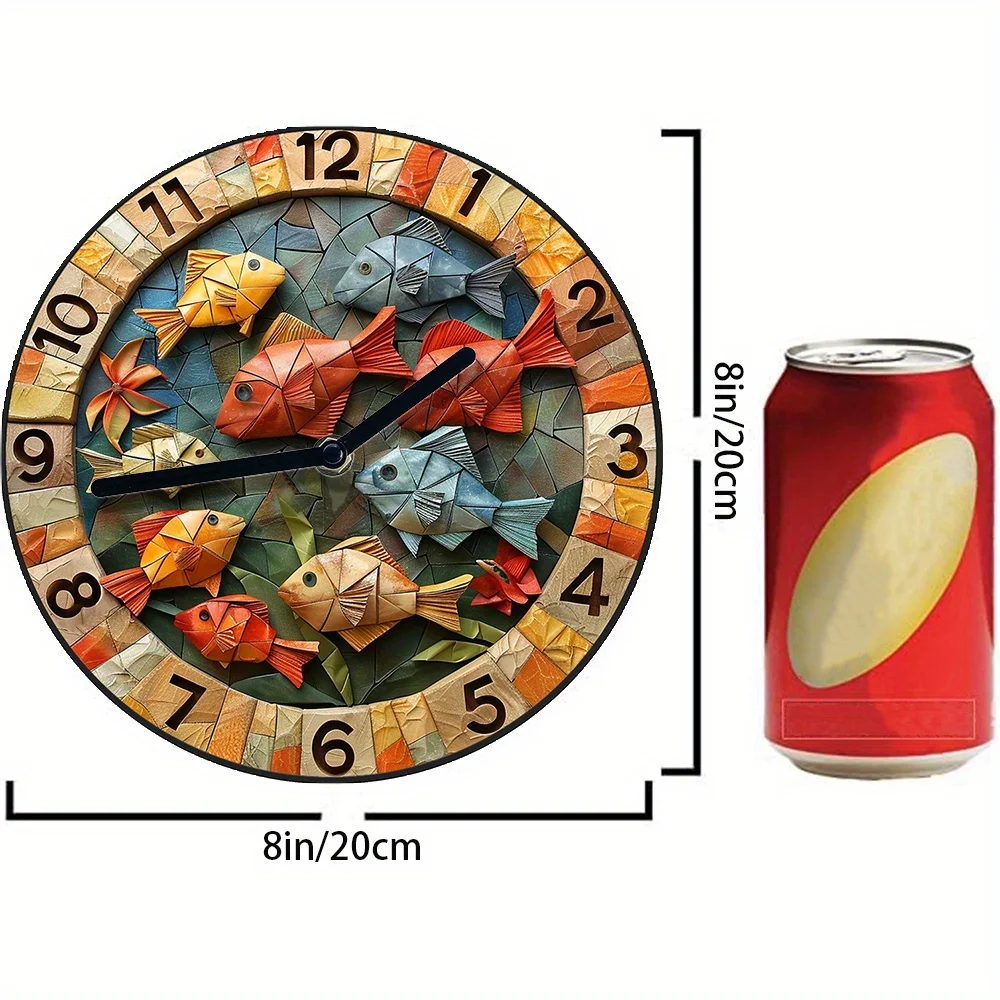 Настенные часы в стиле аквариума с тихими тропическими рыбками идеально