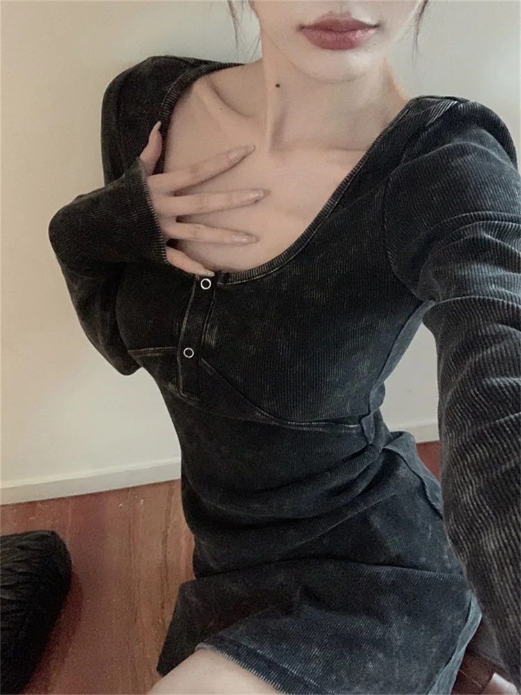 

Hsa сексуальное черное джинсовое облегающее мини-вечерние платье для женщин Y2K уличный стиль джинсы без спинки облегающее платье Мода 2023 Vestidos