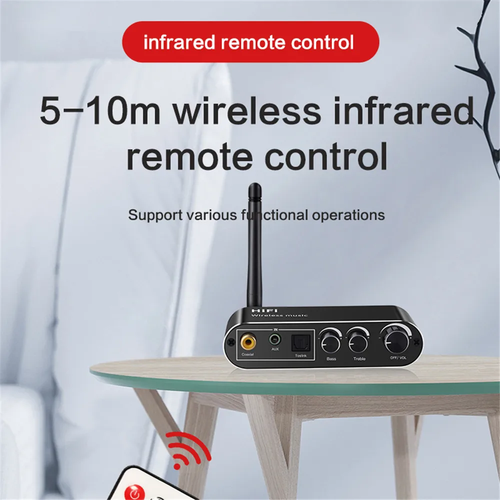 Приемник Bluetooth 5 0 коаксиальный Оптический волоконный преобразователь звука