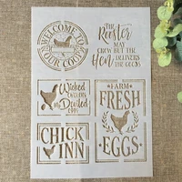 a4 2921cm chicken eggs diy layering stencils wall painting scrapbook coloring embossing album decorative paper card template