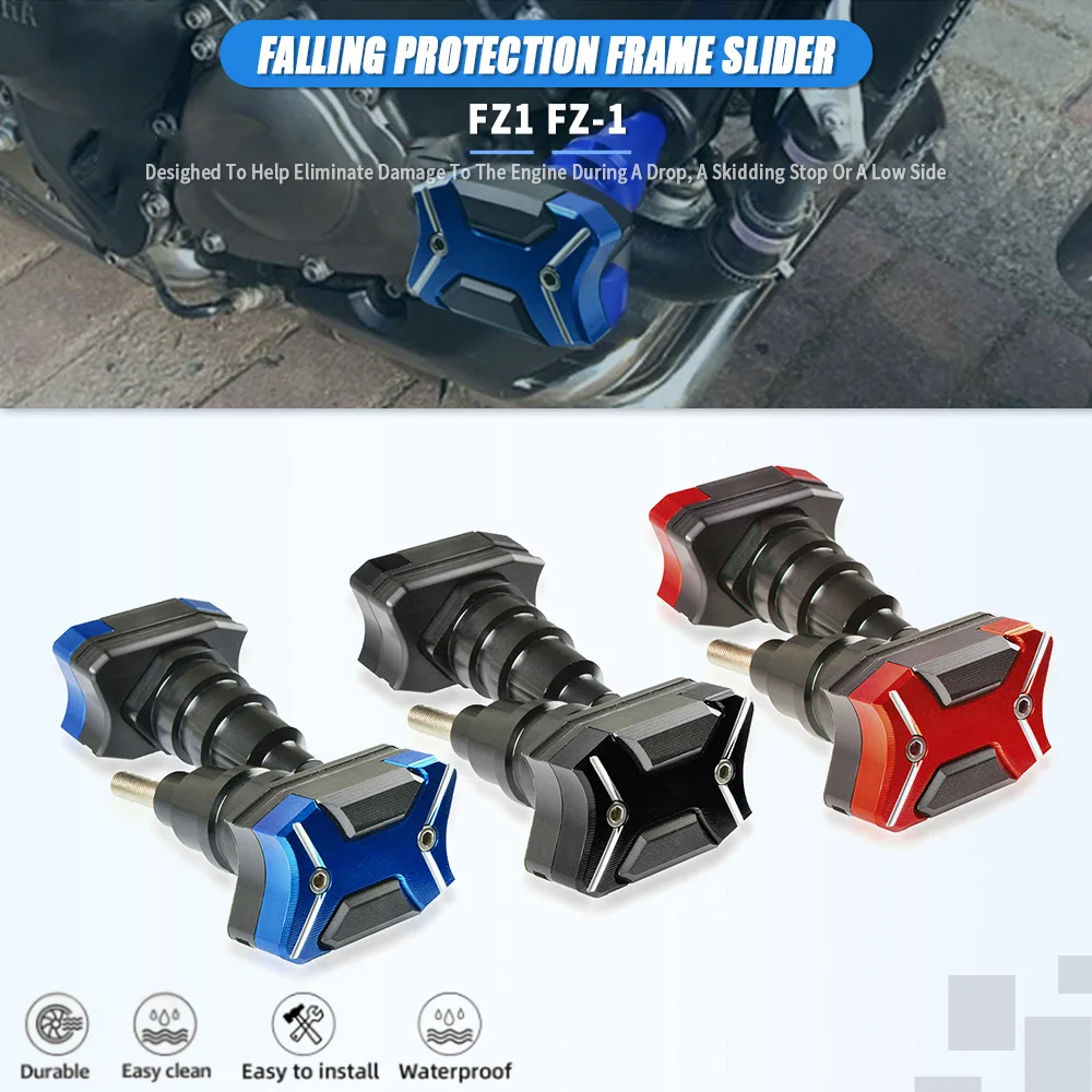 

CNC Aluminum Motorcycle Frame Crash Pads Engine Case Sliders Protector Falling Protection For Yamaha FZ1 2001-2015 2002 2003