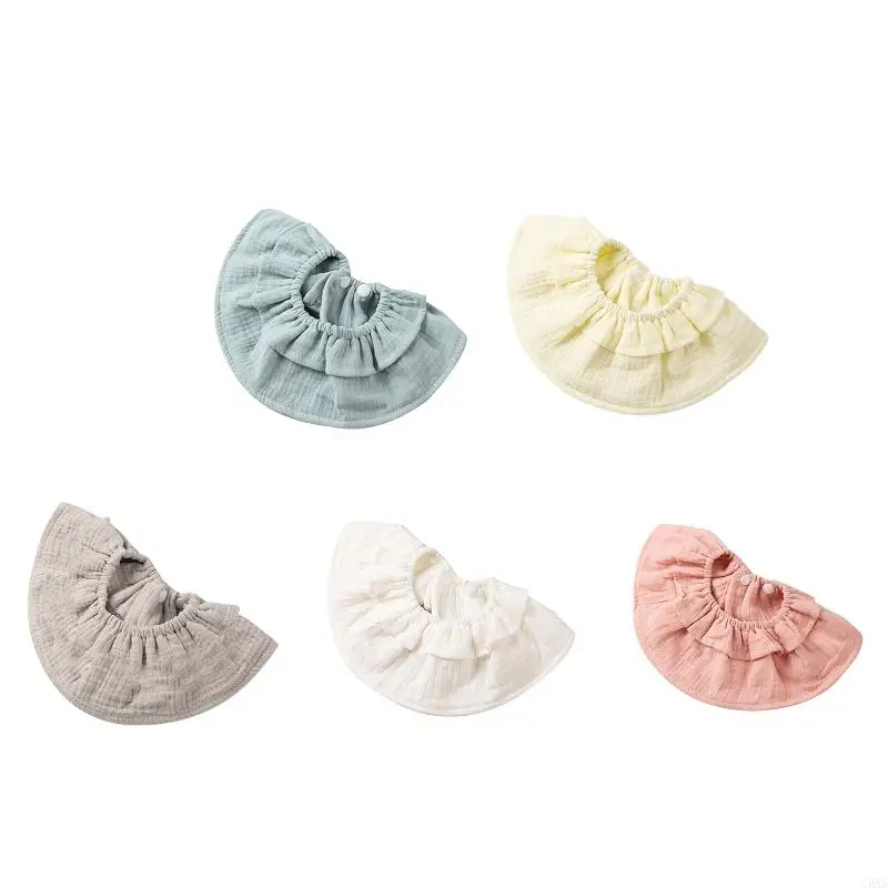 C5AA Baby Feeding Drool Bib Saliva Полотенце мягкое креп 360 градусов вращения ткань отры