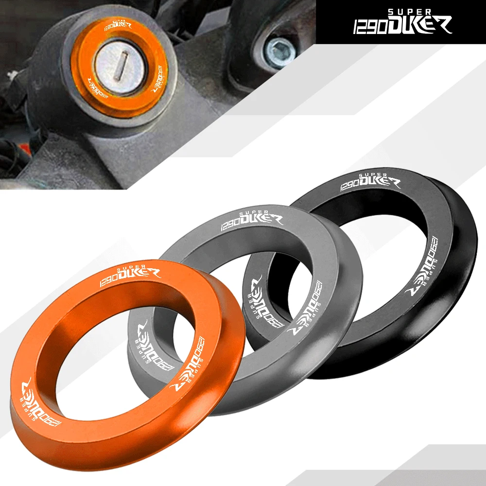 

Motorcycle Ignition Cover Key Switch Ring Decorative Ring CNC Aluminum Accessories Keyhole for 1290SUPERDUKER 2014-2017 2015