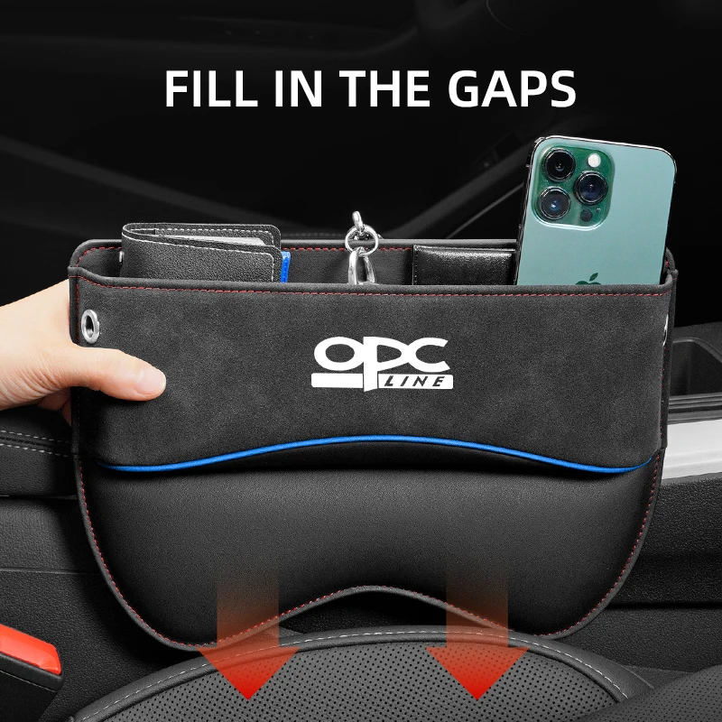 

Car Seat Gap Organizer Seat Side Bag Reserved Charging Cable Hole For Opel OPCline Suitable Car Seat Storage Box Accessories