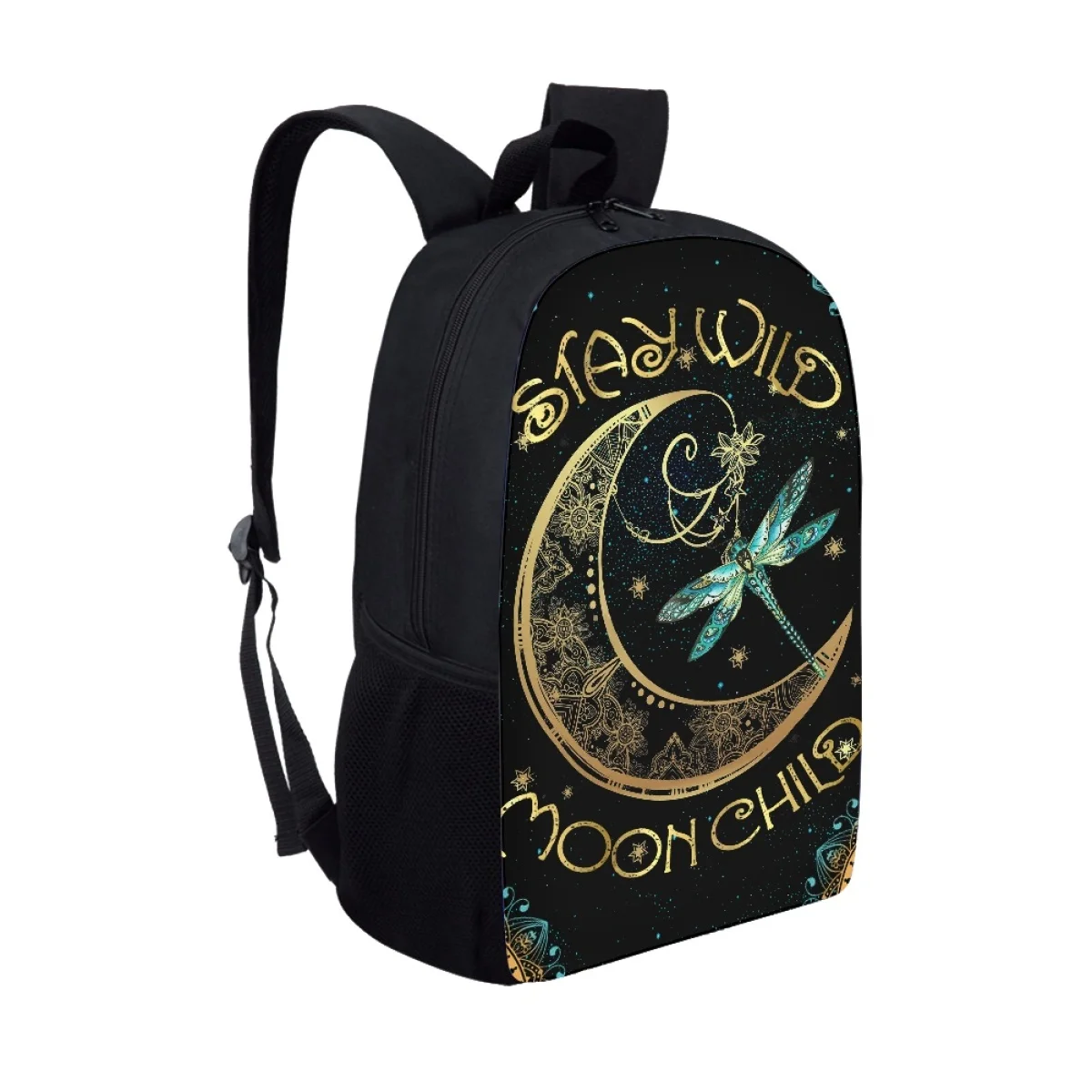 Sun and Moon School Backpack for Teenager Kids Book Bag Casual Large Capacity Shoulder Bags Boys Girls Schoolbag Trend Mochilas