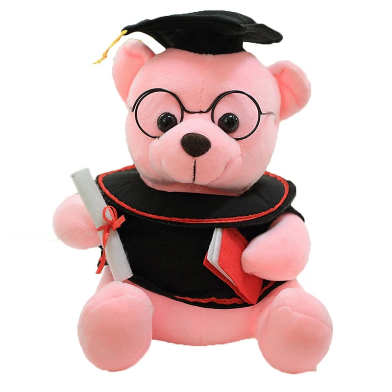 1pc 18cm Cute Dr. Bear Plush Toy Stuffed Soft Kawaii Teddy bear Animal Dolls Graduation Gifts for Kids Children Birthday Gifts images - 6