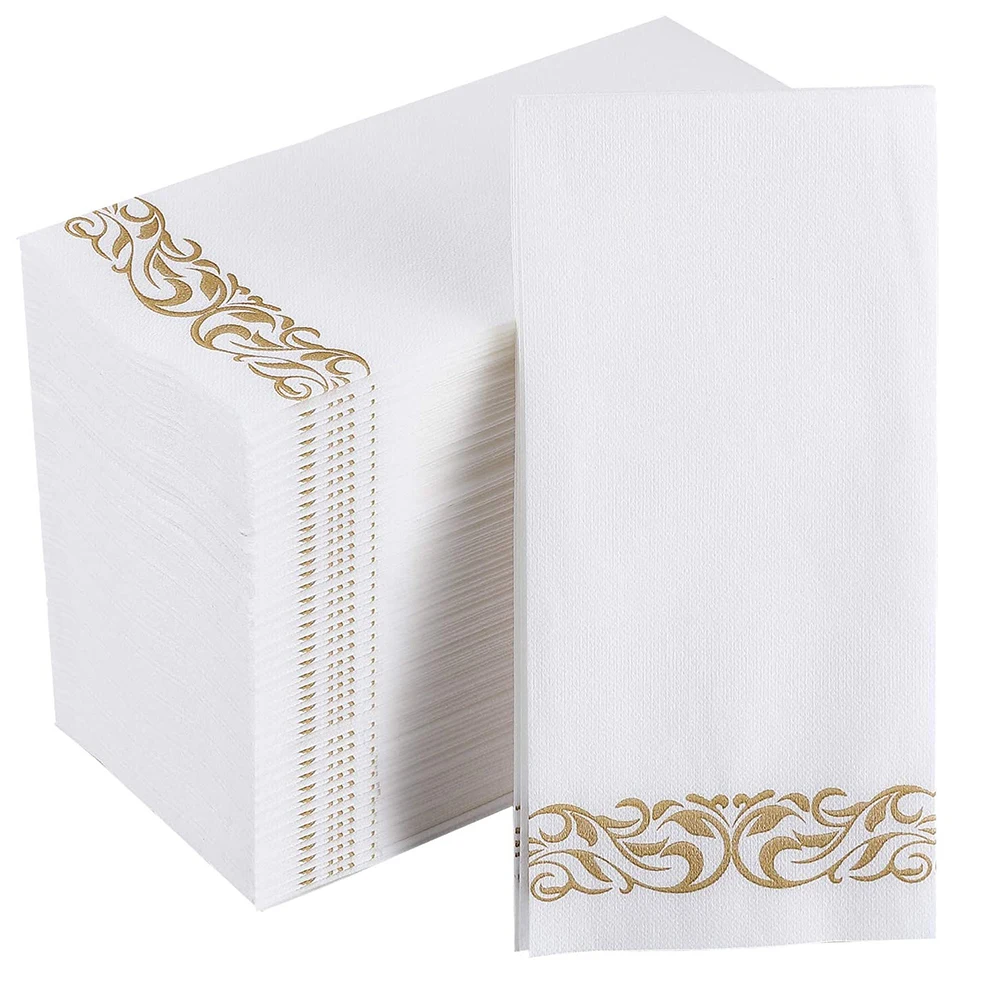 

Table Linen-feel Cloth For Hand Kitchen Bathroom Paper Durable Disposable Decorative Towel Tissue Towels 50pcs Guest Napkin