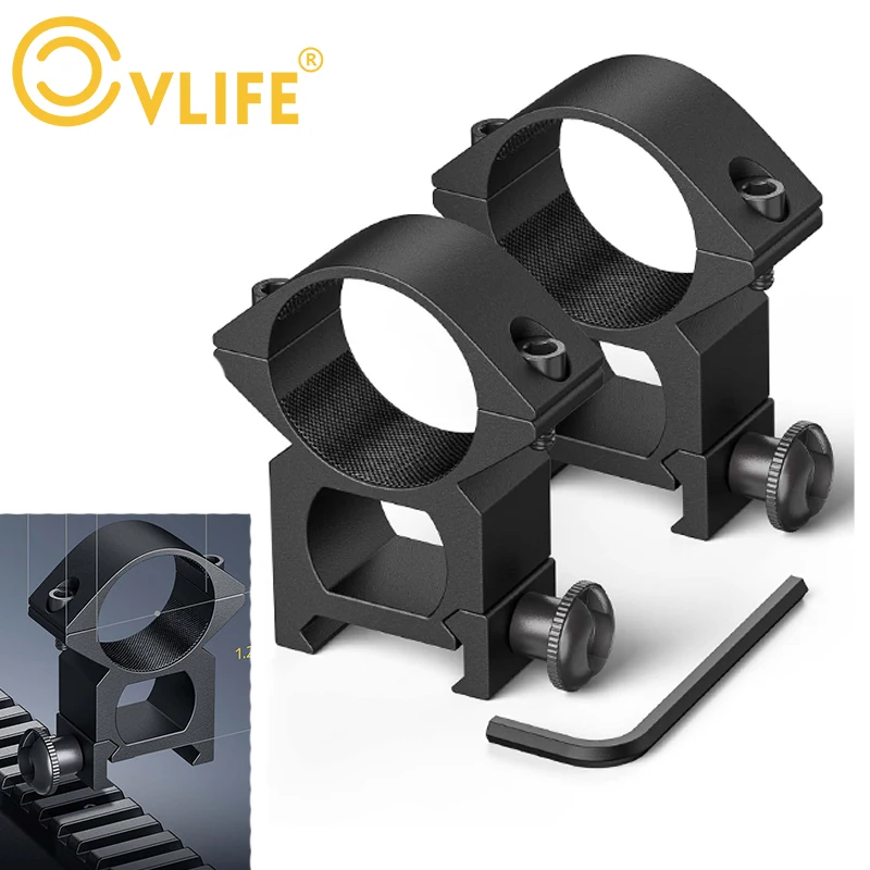 

CVLIFE Hunting Scopes Mounts for 11mm Picatinny High Profile Rail Mounting Optics Scope Pipe Dia Flashlight Mount Adapter