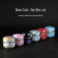 50ml japanese style kitchen tea box jar storage holder sweetmeats candies cans teaware tea caddies tin containers storage box