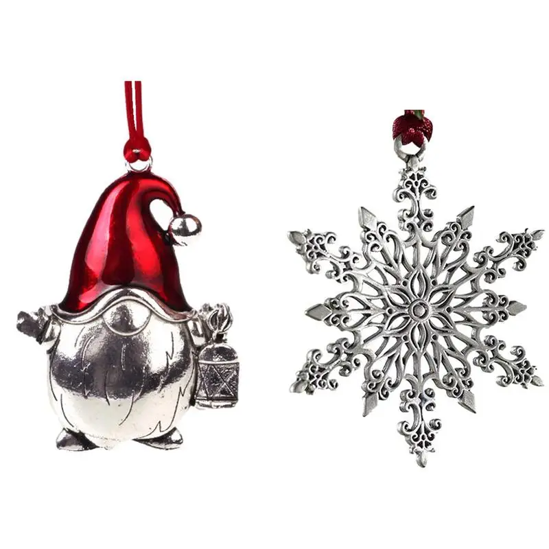 

Christmas Tree Pendant Metal Christmas Tree Ornament Christmas Snowman Faceless Old Man Pendant Ornament Navidad 2022 Novedades