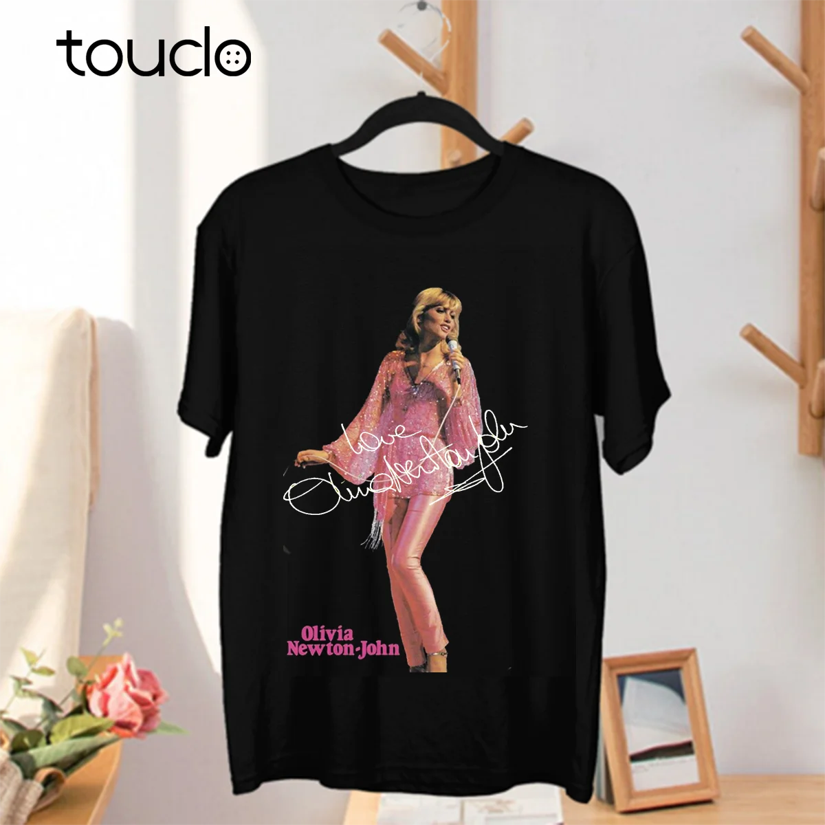 

Olivia Newton-John Signature Short Sleeve T- Shirt Men All Size S to 5XL