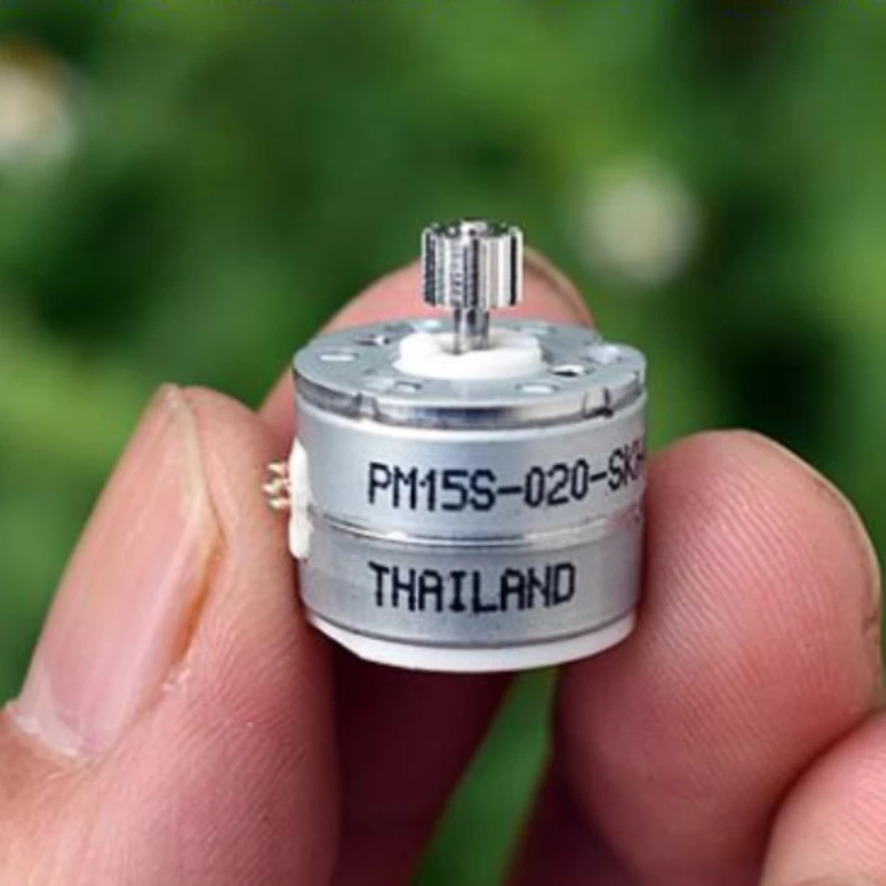 Японский Nidec 2-фазный 4-проводной шаговый двигатель диаметром 15 мм редкоземельный