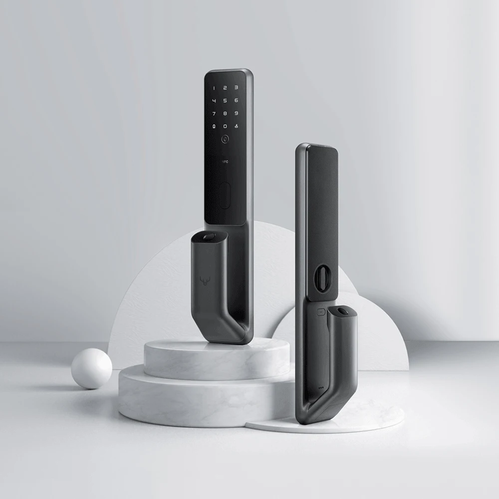 Цена Замок дверной Lockin S30 Pro со сканером отпечатков пальцев, разблокировка с помощью NFC телефона, автоматический смарт-замок, работа с Xiaomi Mihome, свя...