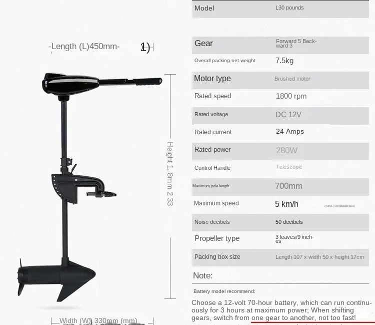 Бесщеточный для электрической лодки Propeller 12V Резиновый плоский пропеллер