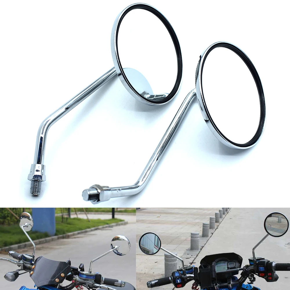 

Universal Motorcycle Back Side Mirrors 10mm Motorbike Rear View Mirror For Kawasaki Ninja 300R 300 EX300 250 250R ER6F ER-6N