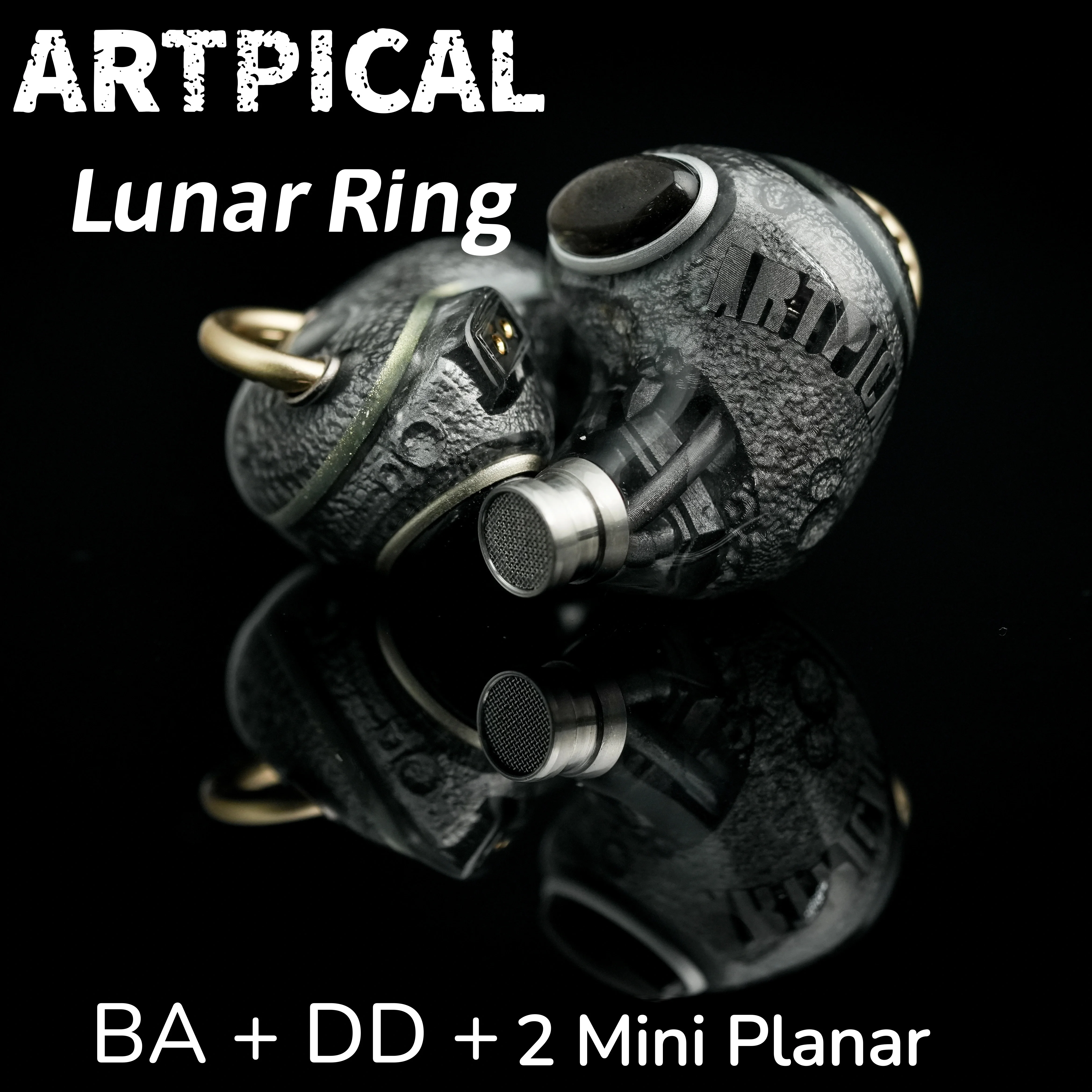 Фото Наушники ARTPICAL Lunar Ring Wied: BA+DD+2 планарные титановые динамические Hi-Fi наушники для аудиофилов с глубокими басами – идеальный подарок №2