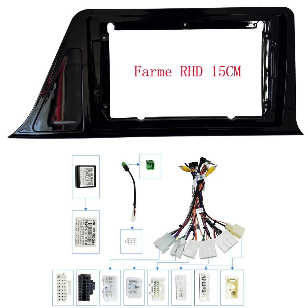 

WQLSK 2 DIN 9-дюймовый автомобильный адаптер для рамки, Android-радио, комплект панели для приборной панели для Toyota CHR IZOA 2016+ RHD