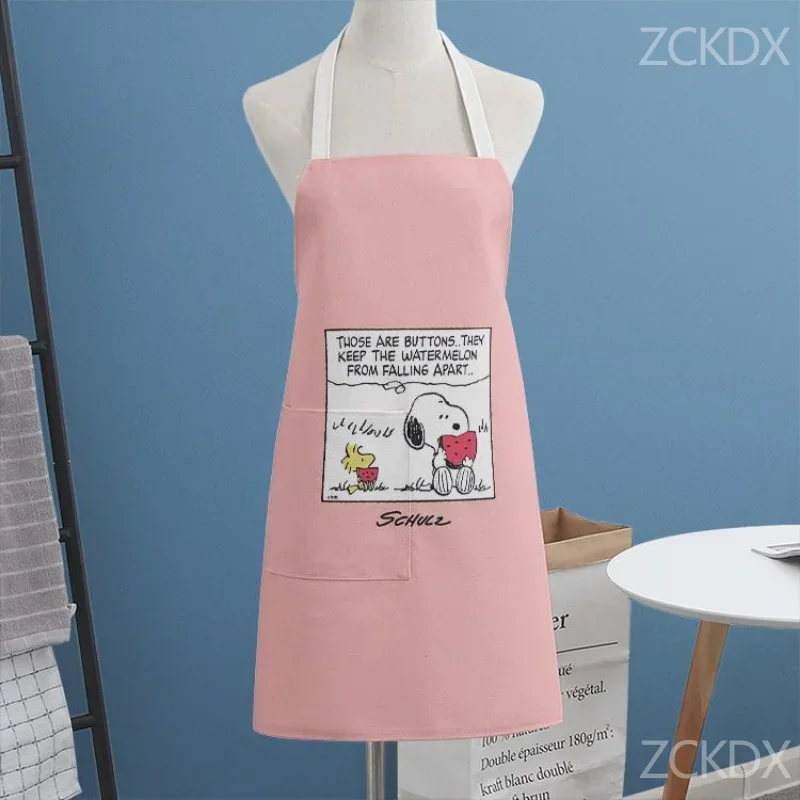 Модный кухонный фартук для взрослых Snoopy милый анимационный мужской женский