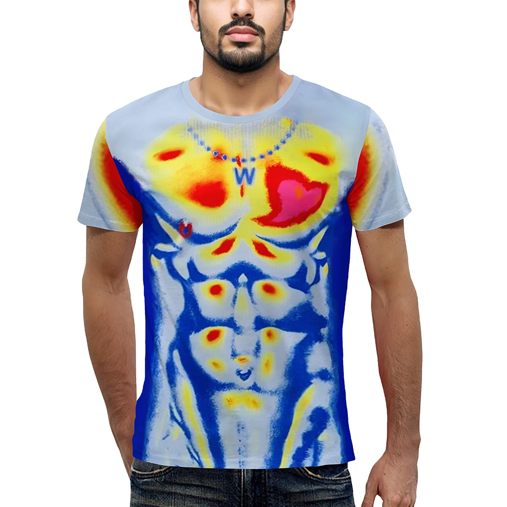 Футболка мужская оверсайз с коротким рукавом и круглым вырезом