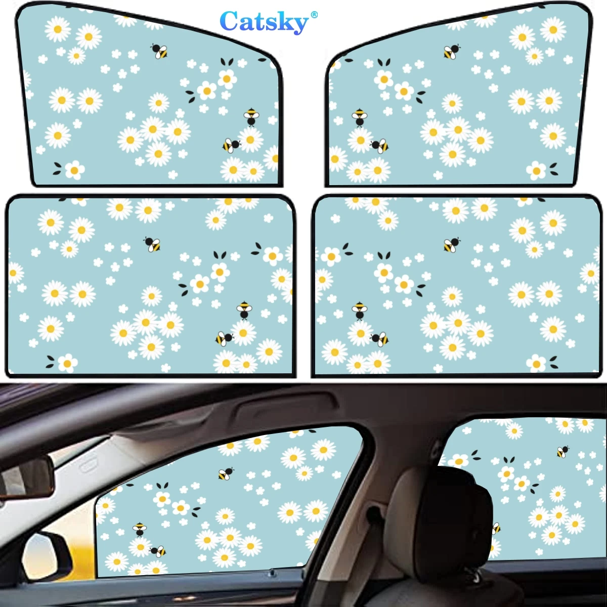 

4 Pieces Privacy Car Window Sun Shades Magnetic Blackout Car Window Covers Car Curtains Car Window Sun Shades Covers Auto
