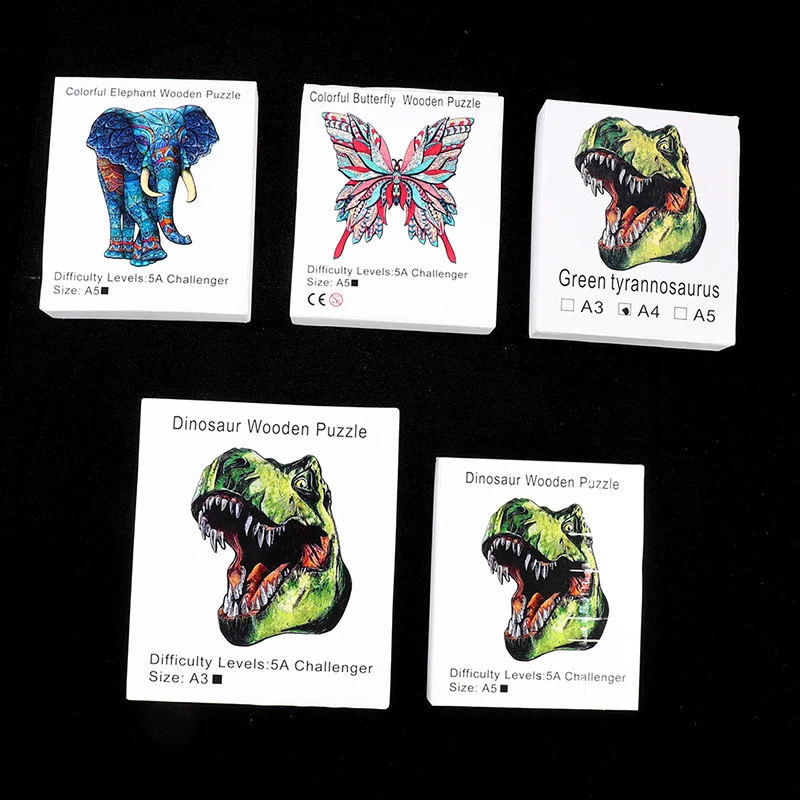 

1 Box A3/A4/A5 Irregular Animal Wooden Assembling Toy 3d Three-dimensional