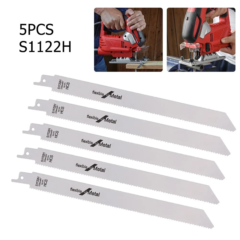 

5pc Reciprocating Saw Blades Wood Pruning Saber Saw Handsaw Multi Saw Blade For Cutting Wood Metal PVC Tube Power Accessories