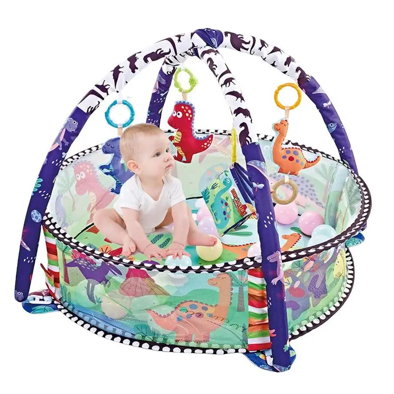 

4-in-1 Baby Play Gym Thicker Non-Slip Baby Activity Gym With Ball Pit Sensory Exploration And Motor Skill Development For 3