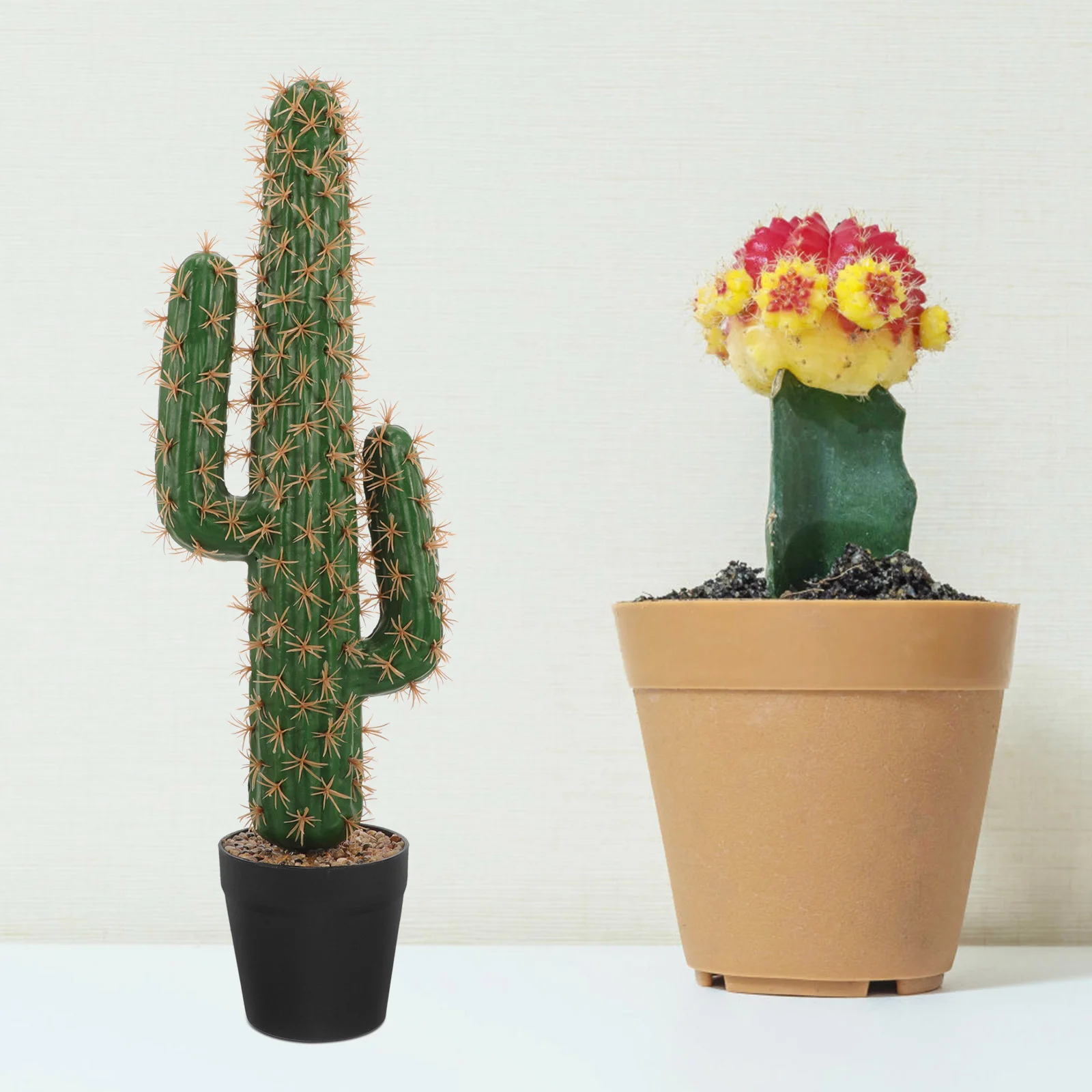 Поддельный цветок Кактус Украшение Украшения Горшечное растение Большие