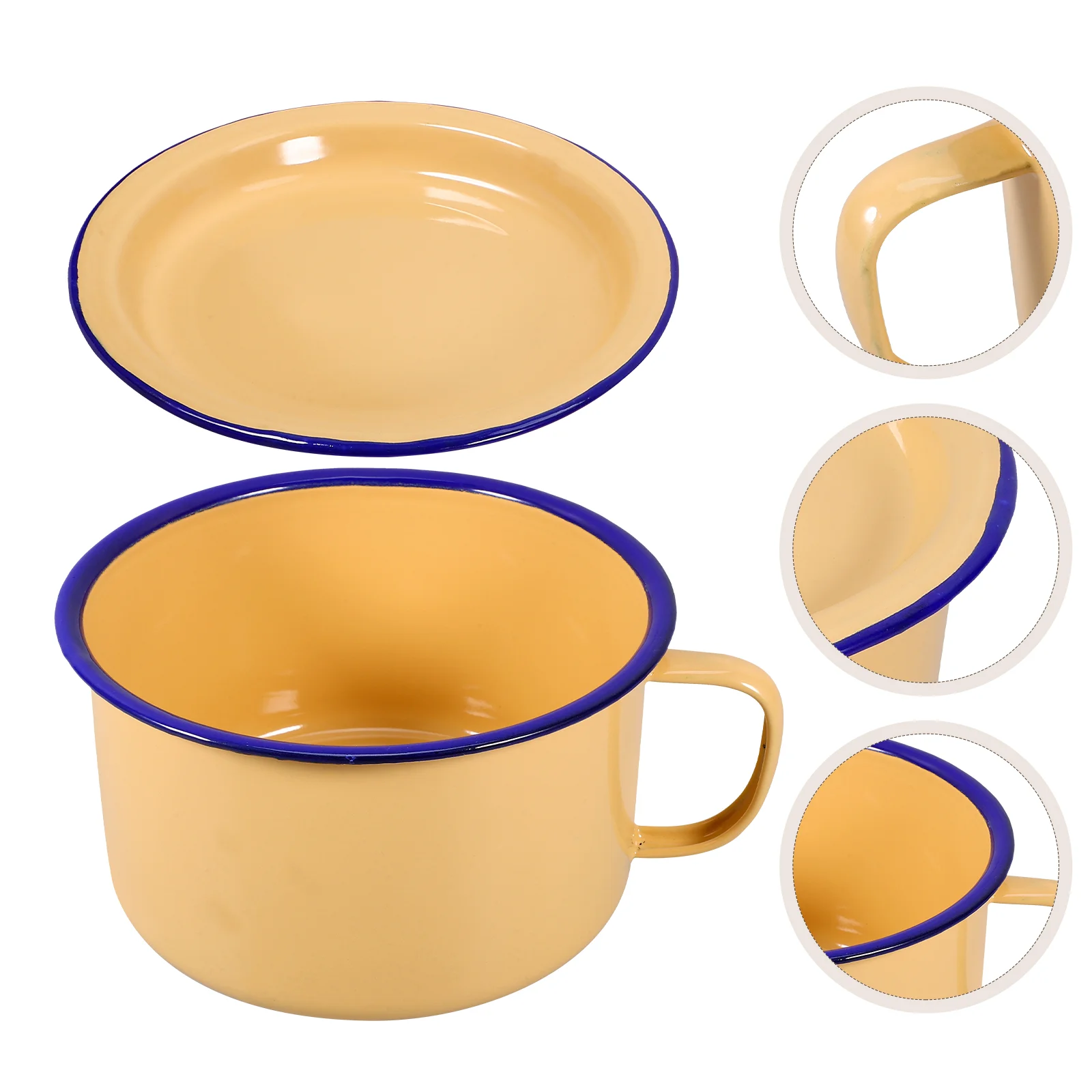 Эмалированный ланч-бокс контейнеры для еды с крышками миска бытовая посуда кухни